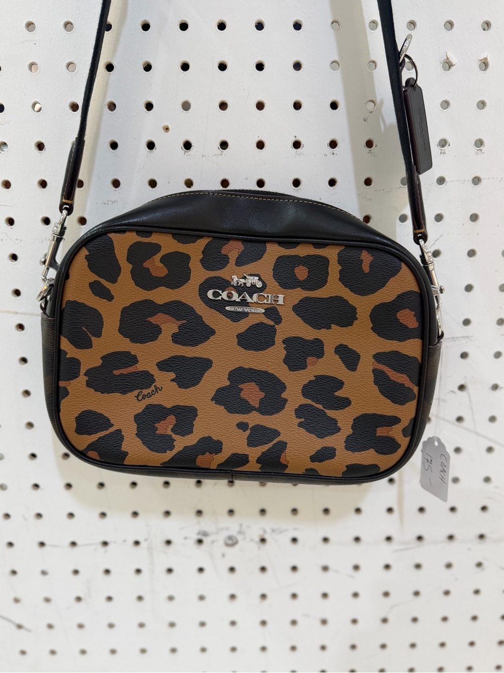 Coach Signature Canvas Leopard Print Jamie Camera Bag CC759 GUC NWOT